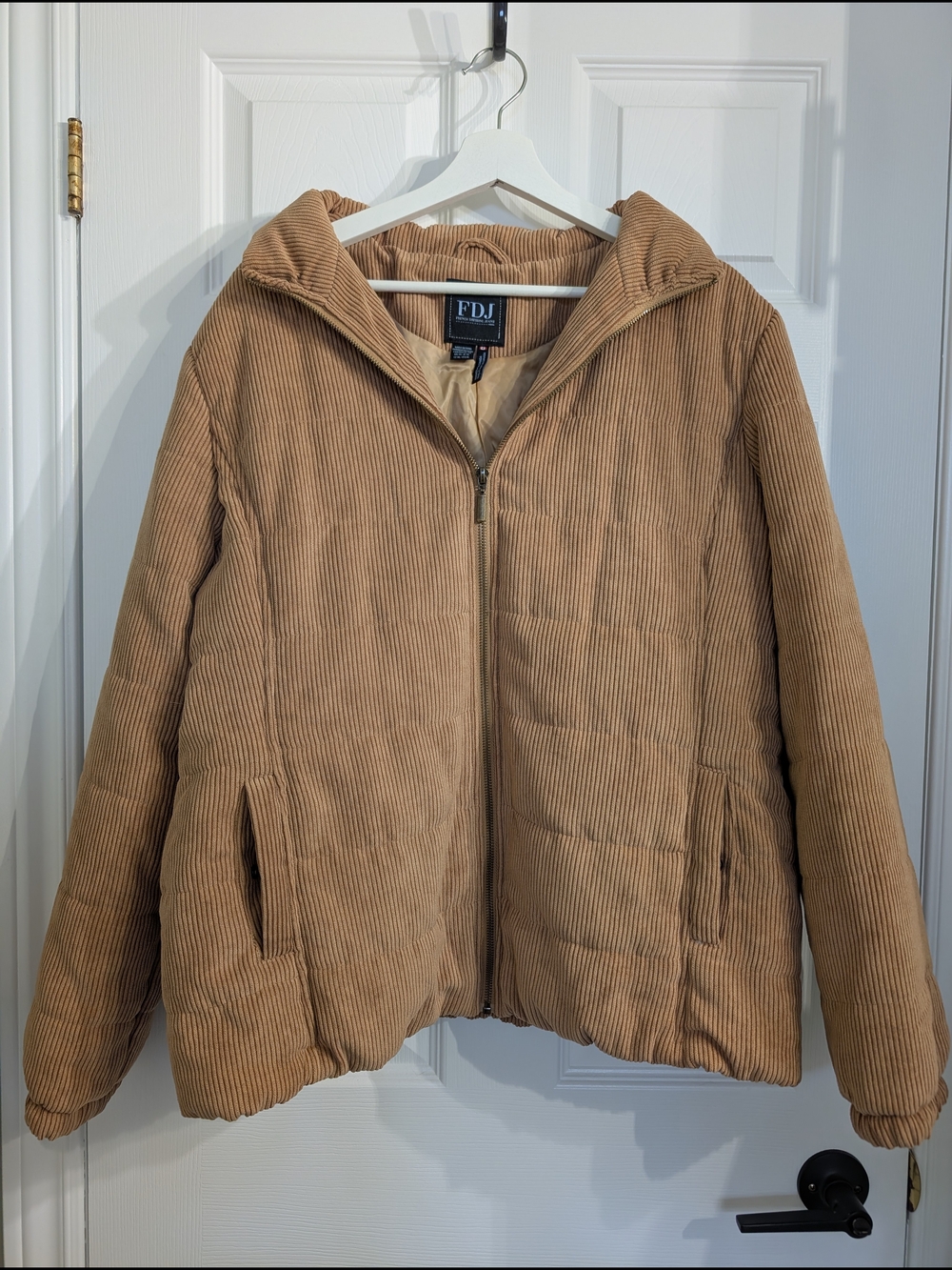 FDJ Corduroy Puffer Jacket in Camel